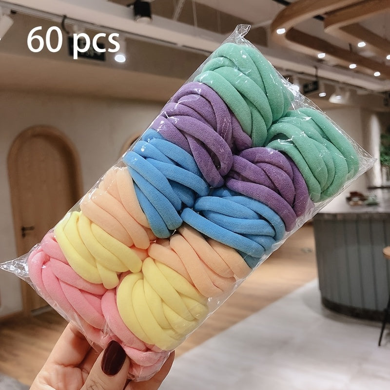 Pulseras de pelo elásticas de color sólido para mujeres con diseño antideslizante 50-200 piezas