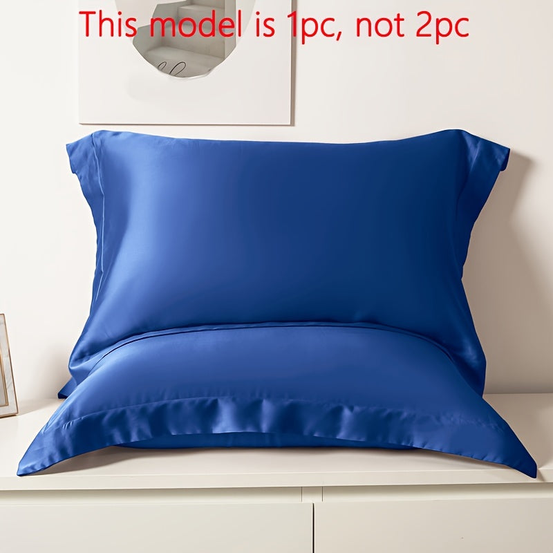 Soft Satin Pillowcases Solid Color for Sofa Bed Decor Envelope Closure