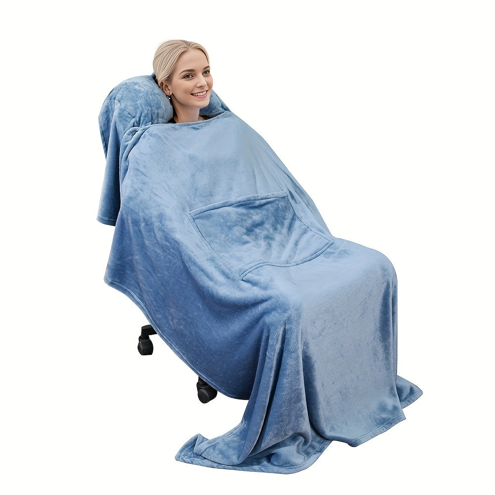 Kuchli yostiqli ko‘ylak bilan ko‘k Fleece yostiqli yostiq uchun o‘rindiq uchun va sayohat uchun