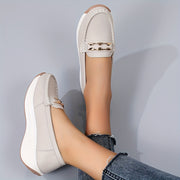 Women's Fashionable Slip-On Loafers with Anti-Slip Thick Soles