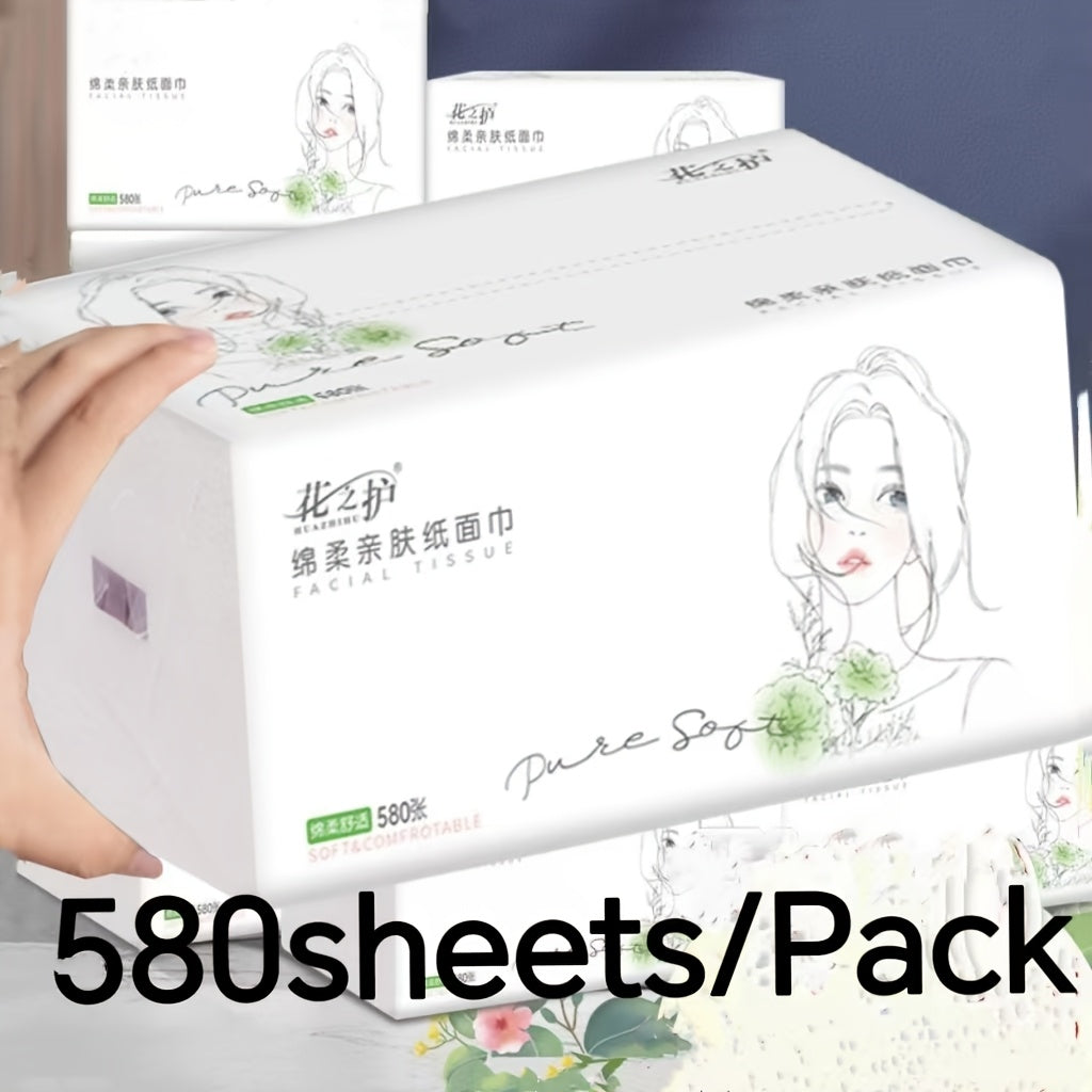 580pcs Soft 5-Layer Paper Towels Bamboo Non-Fluorescent for Home Restaurant Travel