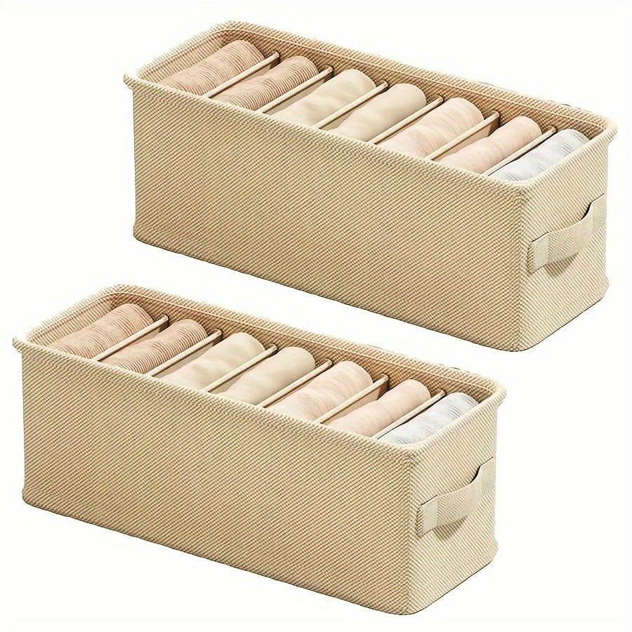 Fabric Drawer Organizer for Bras Socks and Accessories Foldable Storage Divider