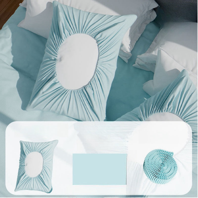 Set of 2 Polyester Satin Pillowcases for Travel, Hotel, RV, Camping