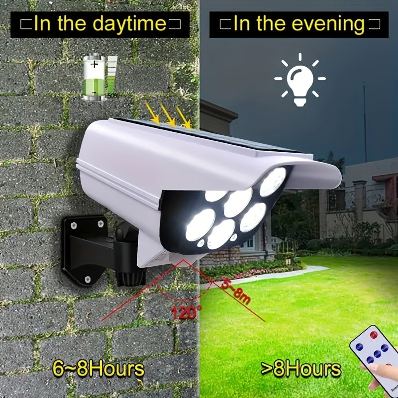 Outdoor Solar Wall Light with Fake Camera and Motion Sensor Security Light
