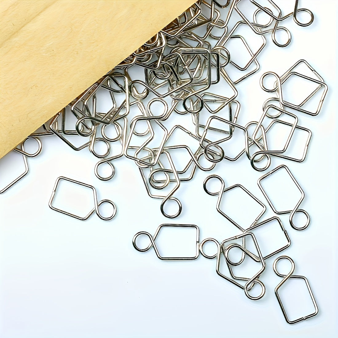 Stainless Steel Crystal Chandelier DIY Buckles 100pcs Polished Adjustable No Electricity Needed for Christmas Decor