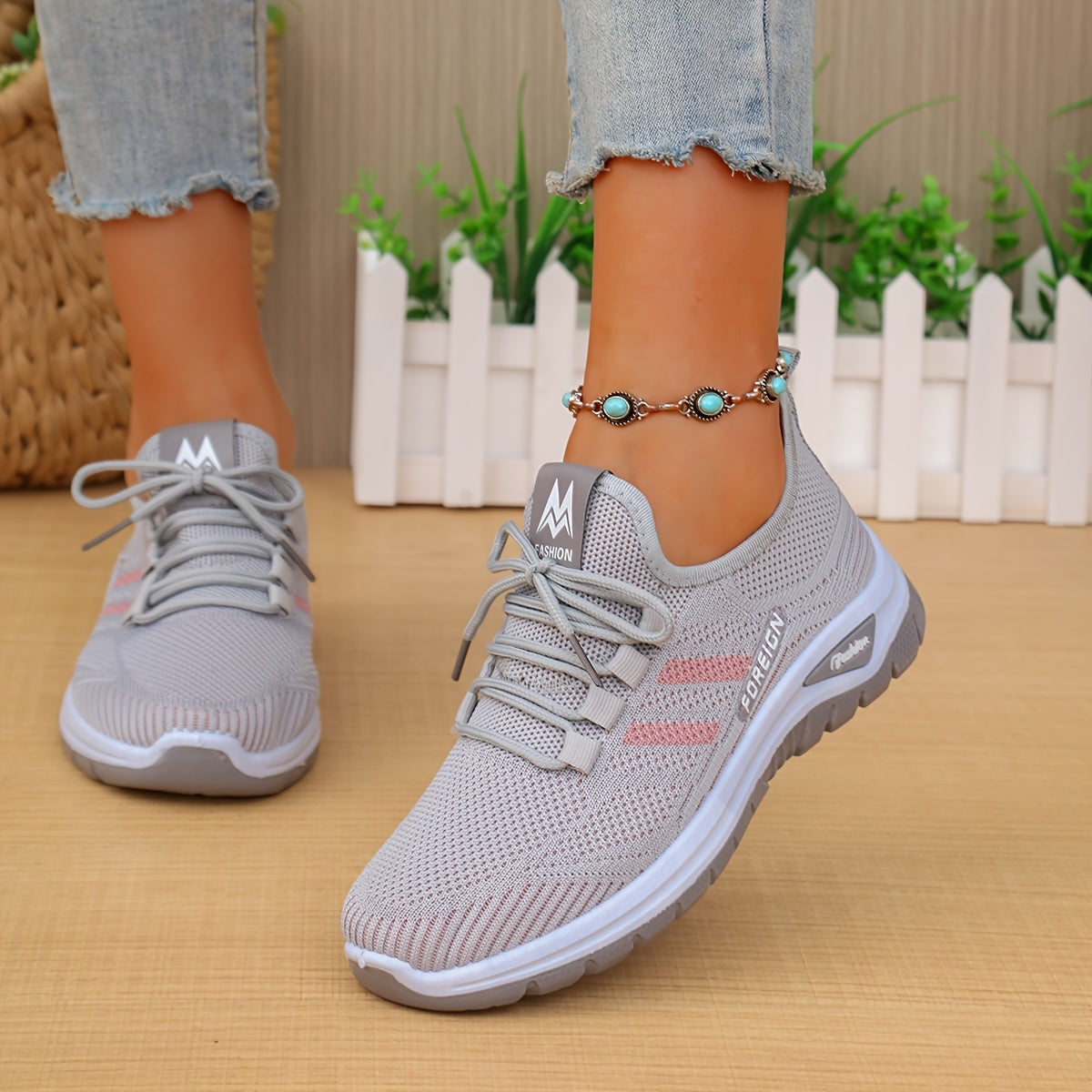 Ayollar uchun kundalik yugurish poyafzali Oq Sariq Nafas oluvchi Qaytarmaydigan