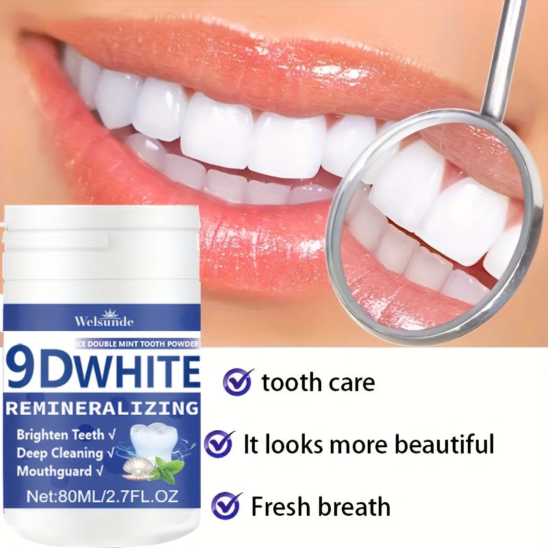 Unisex Remineralizing Hydroxyapatite Tooth Powder for Whitening and Fresh Breath