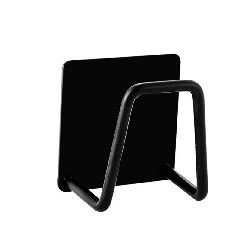 Organizador de fregadero de cocina de acero inoxidable con rejilla de drenaje y gancho de pared