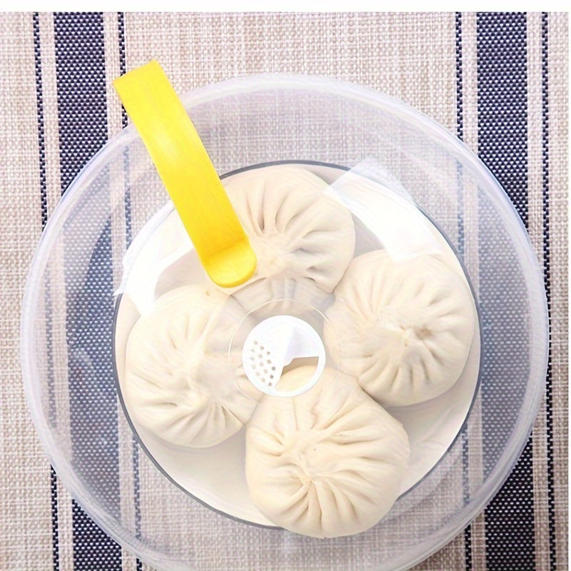 Reusable Transparent Microwave Splash Cover with Airtight Lid Heat Resistant Anti-Sputtering