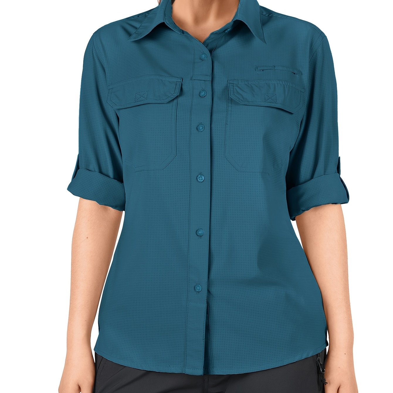 Women's Quick Dry Long Sleeve Shirt for Hiking Travel Plus Size