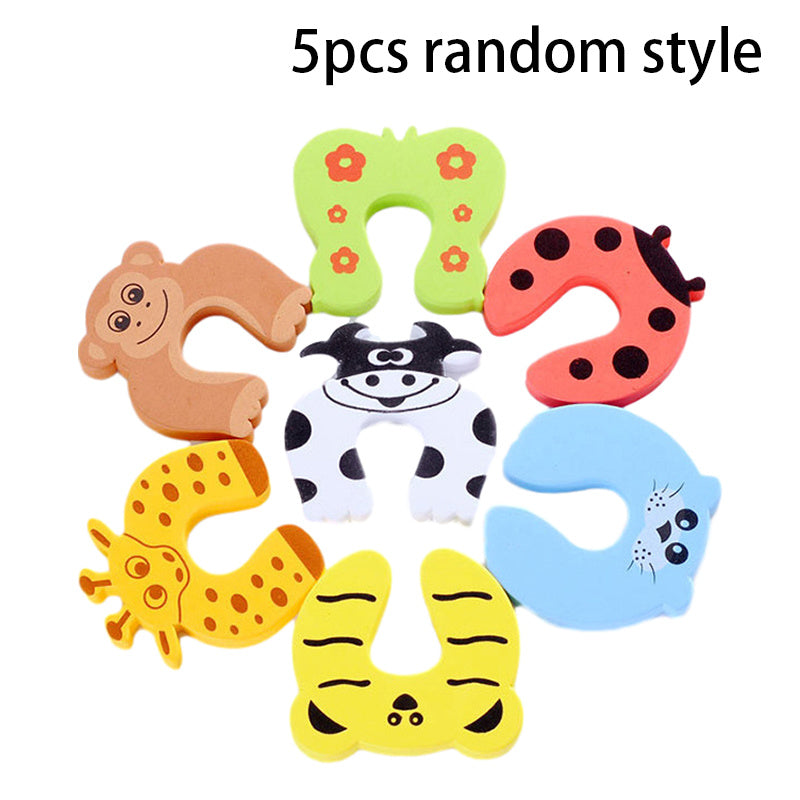 Set of 5 Animal Foam Baby Child Safety Door Stoppers for Christmas Halloween Thanksgiving