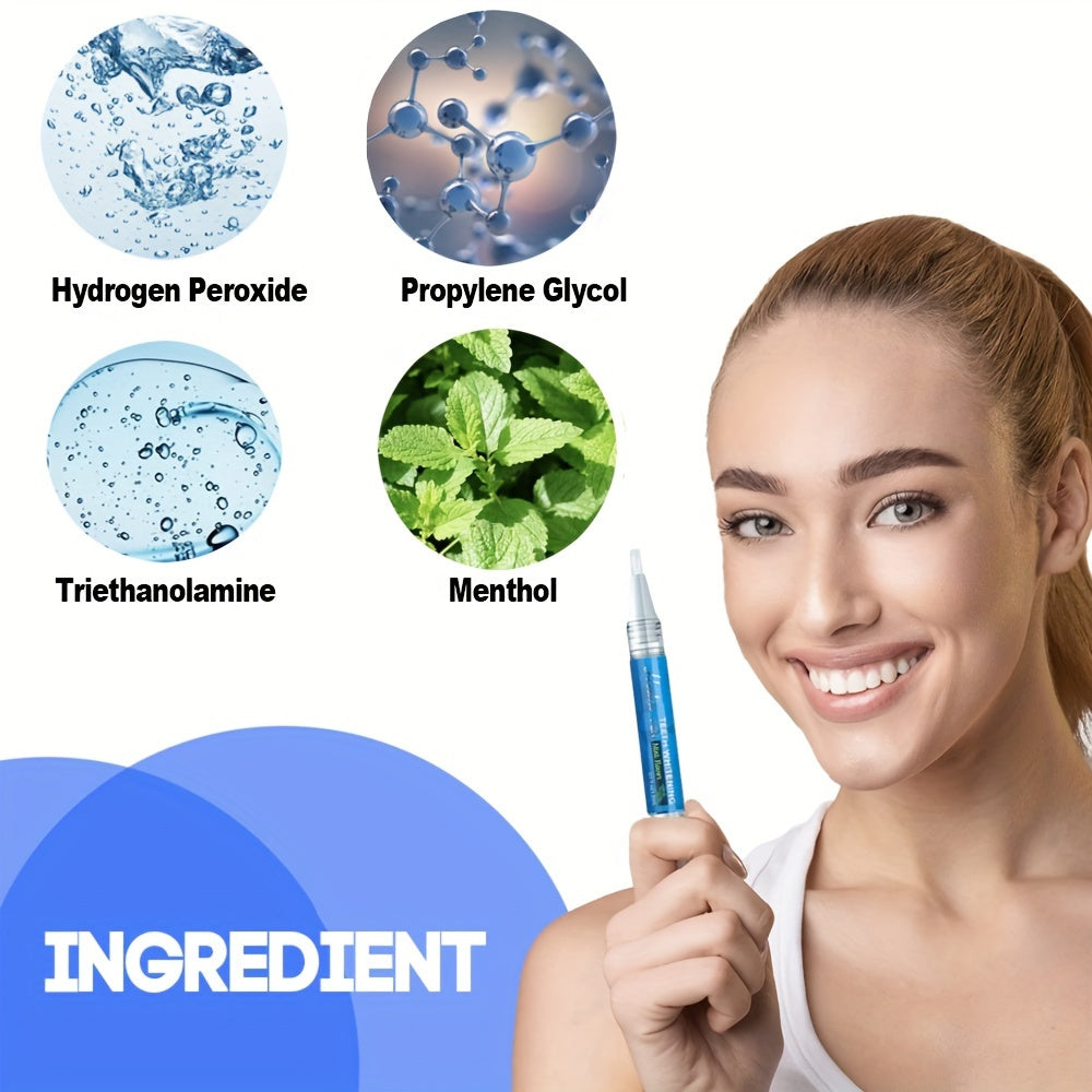 Teeth Whitening Gel Pen Mint Flavor 1-4 Pack 3mL Hypoallergenic Portable