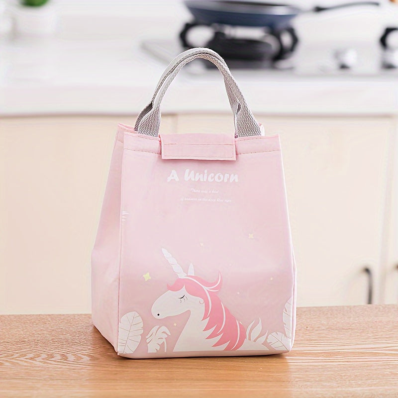 Animal Themed Insulated Lunch Bag with Foil Lining and Large Capacity