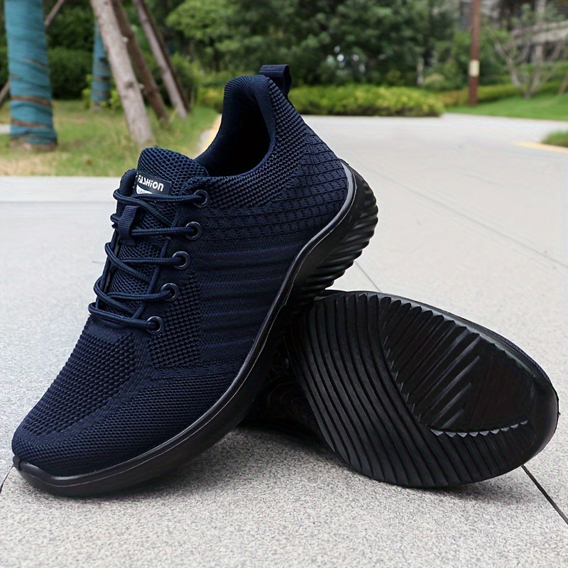 Men's Breathable Knit Loafers Slip-On Casual Shoes for Outdoor All-Season
