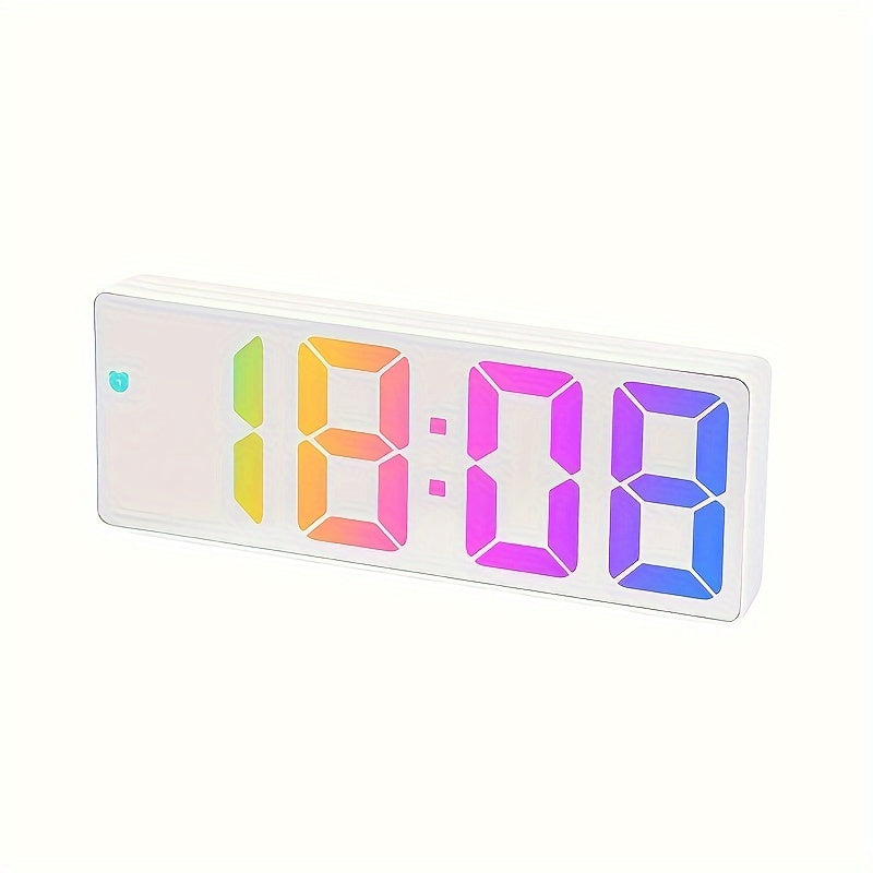 Digital Alarm Clock with Temperature Display and Adjustable Brightness for Bedroom and Home Office