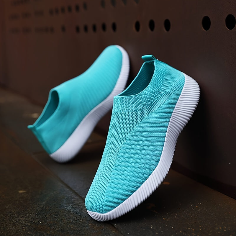 Women's Casual Breathable Slip-On Sneakers for Walking in Solid Colors