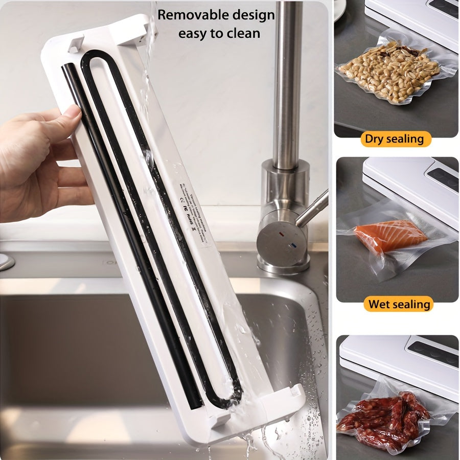 Avtomatik oziq-ovqat vakuum yopishqoq, yengil va kompakt, EU rozetkasi, 10 ta paket