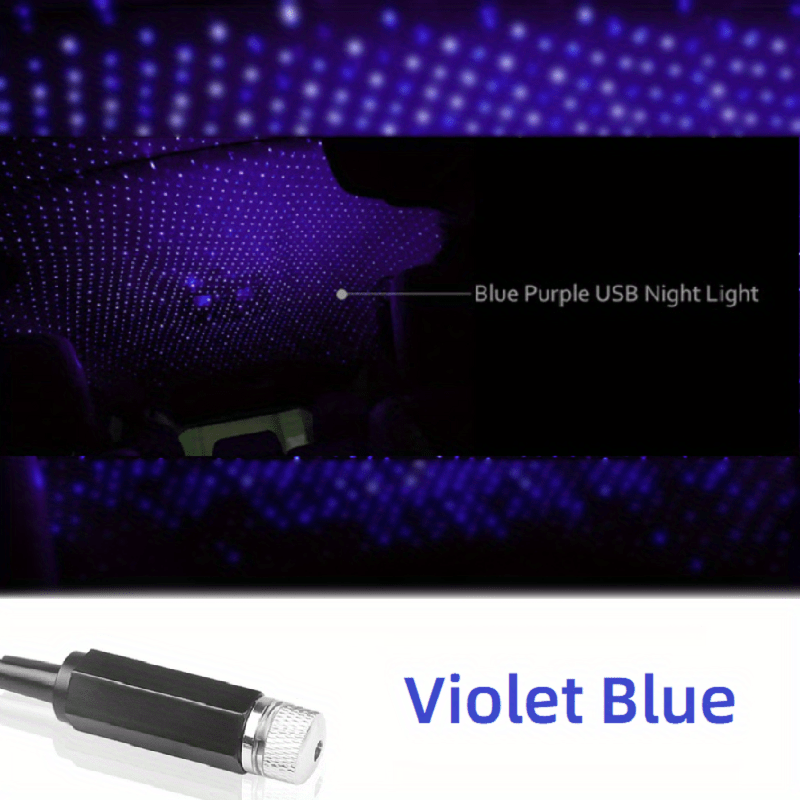 Night Light Projector for Car Roof Interior Adjustable USB-Powered Romantic Ceiling Bedroom