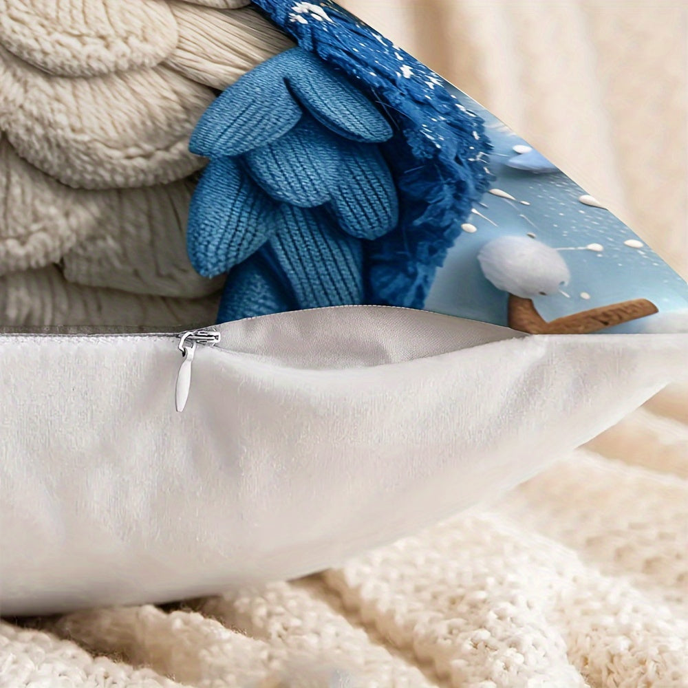 Christmas Owl Pillow Cover 44.96cm Square Digital Print Sofa Bedroom Decor