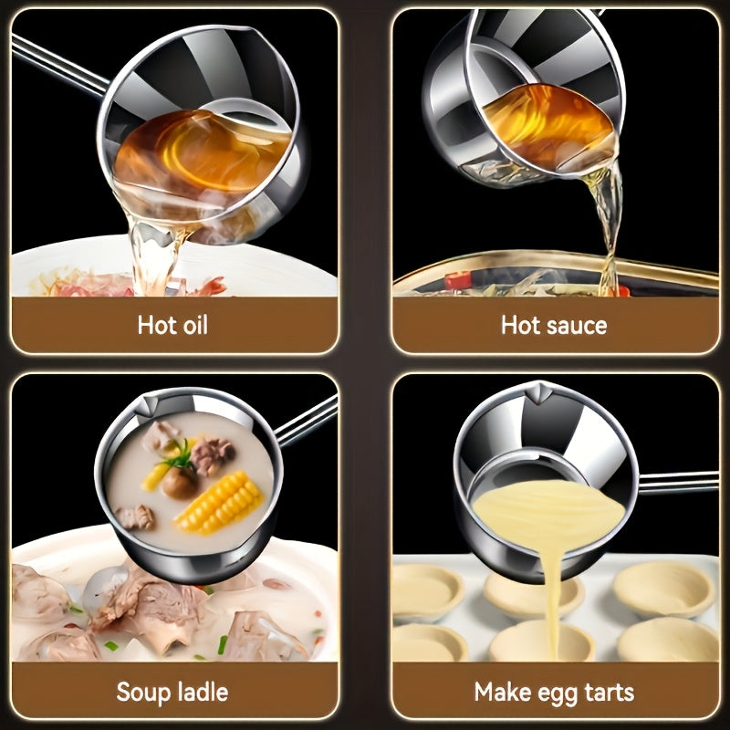 Stainless Steel Mini Pot 300ml with Long Handle for Melting Chocolate and More