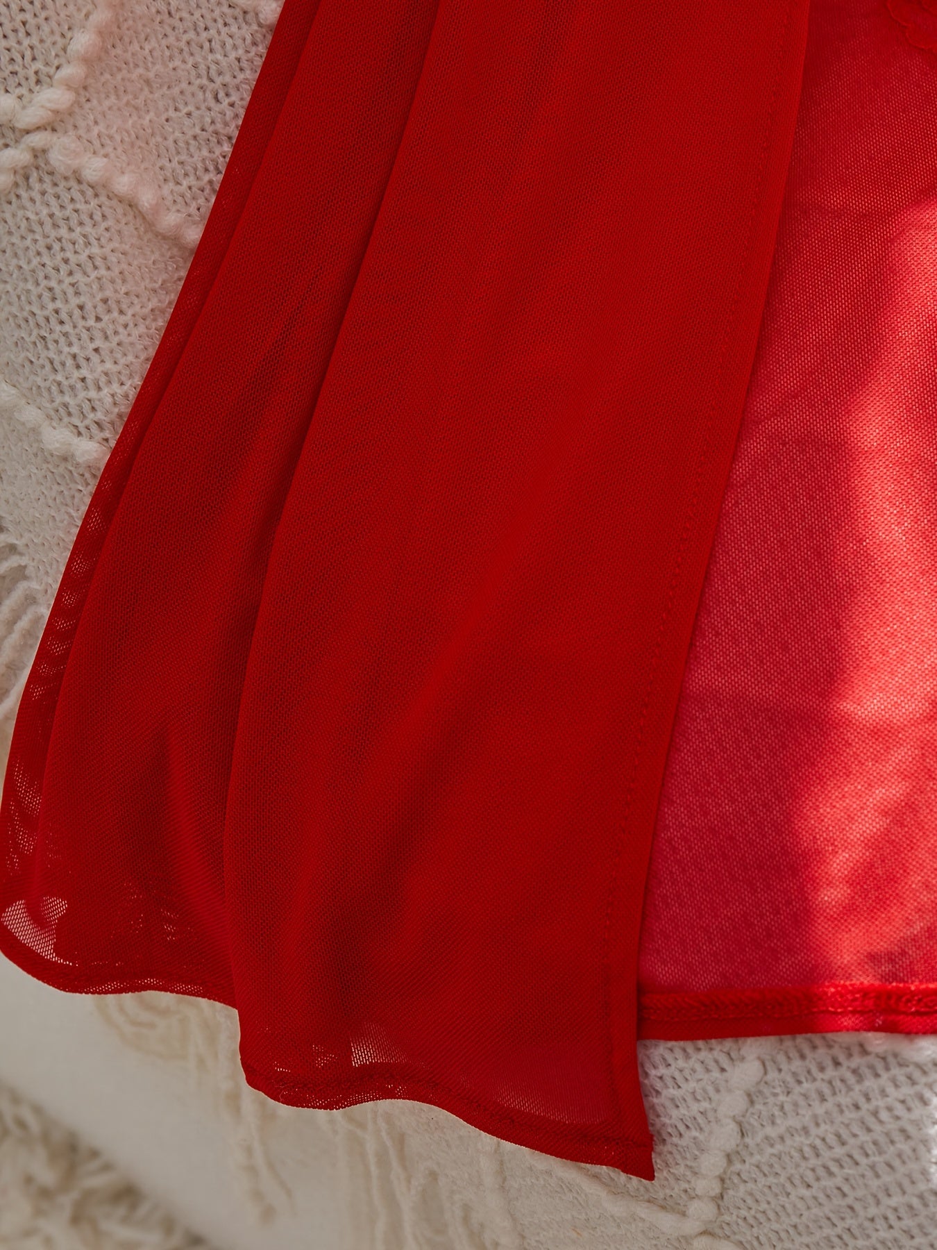 Women's Lace Lingerie Set with V-Neck Bodysuit and Robe