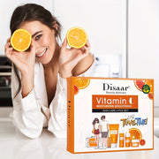 Set de regalo de loción corporal hidratante con vitamina C para verano unisex