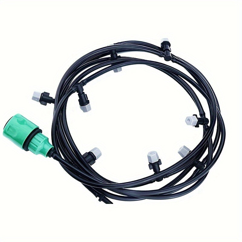 10-Meter Plastic Garden Irrigation System with 10 Adjustable Sprinklers for Lawn and Agriculture