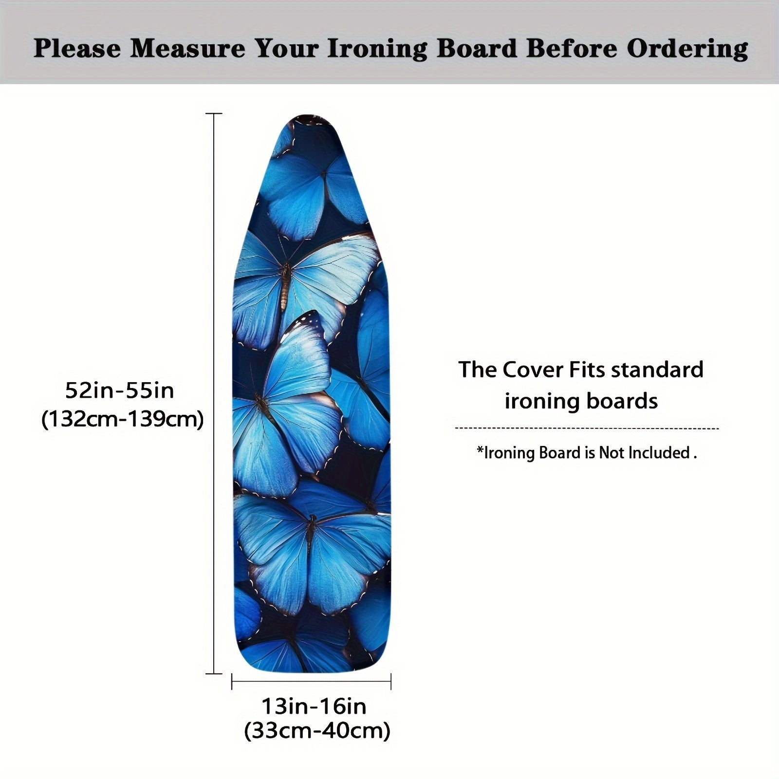 Kelebek temir taxtasi qoplami standart o'lchamdagi changdan himoya qiluvchi almashtirish aksessuari