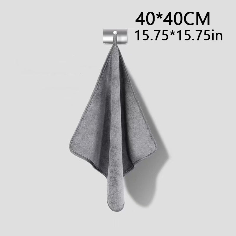 Микрофибровое автомобильное полотенце двухстороннее, впитывающее воду, износостойкая моющая ткань