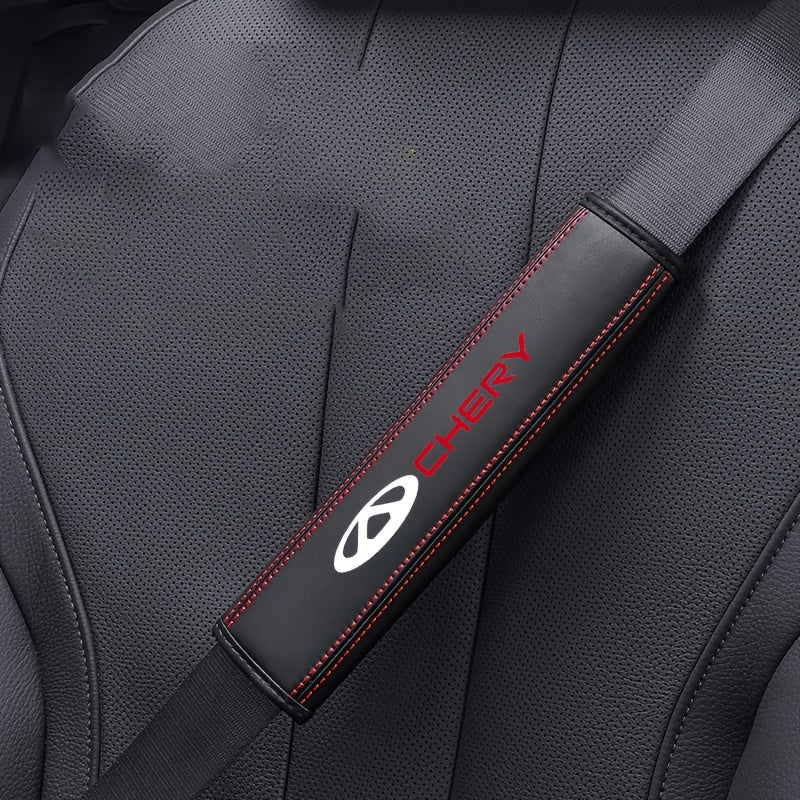 Faux Leather Car Seat Belt Shoulder Guard for Safety and Protection