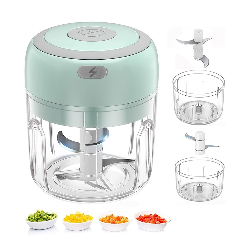 Mini Food Chopper 250ml USB Rechargeable Vegetable Meat Grinder