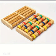 Wooden Dual-Direction Foot Massager for Fatigue Relief and Relaxation