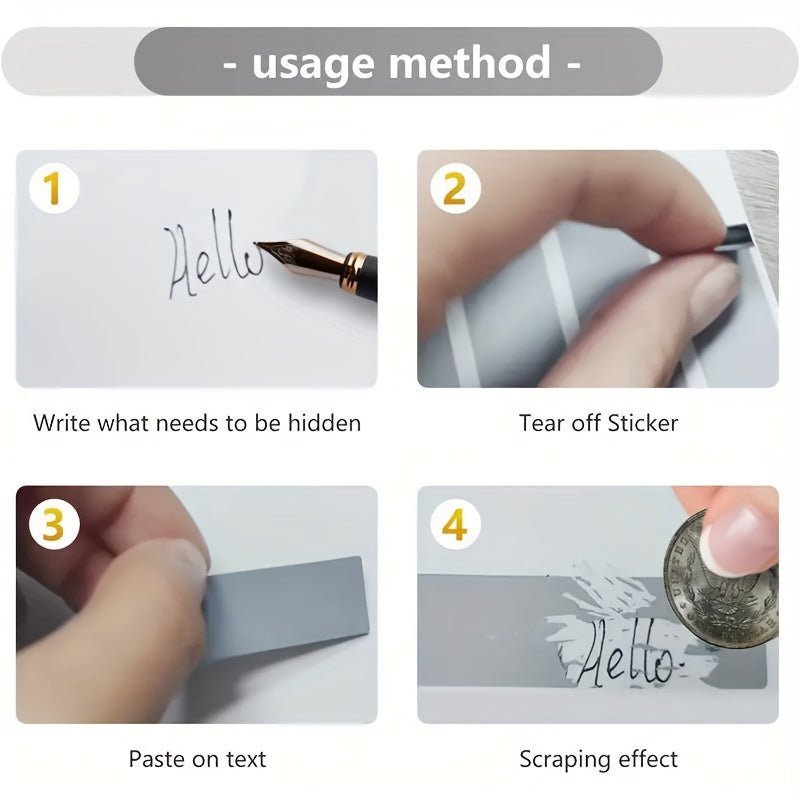 Set of 100 Matte Finish DIY Scratch Off Cards for Parties and Events