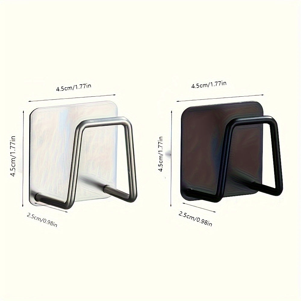 Stainless Steel Wall-Mounted Kitchen Sink Organizer for Sponges and Accessories