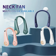 Регулируемый вентилятор для шеи с цифровым дисплеем, 5 скоростей, длительное время работы от батареи для путешествий на открытом воздухе