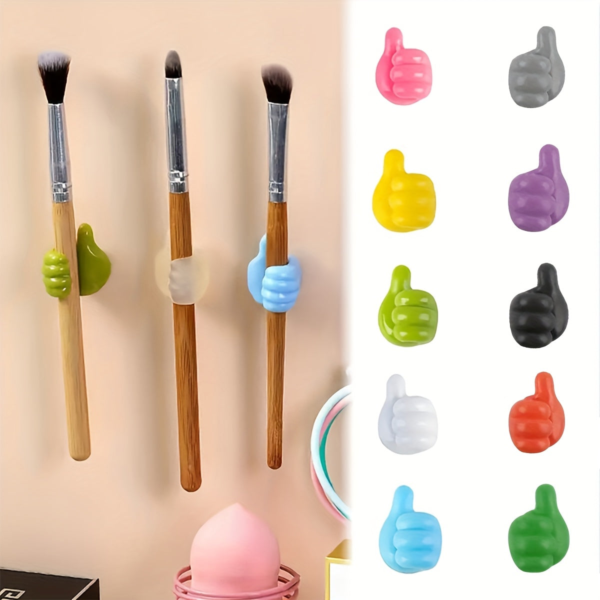 10 o'z-o'zini yopishtiradigan plastmassa devor tishlari, shisha, kabellar va avtomobil saqlash uchun