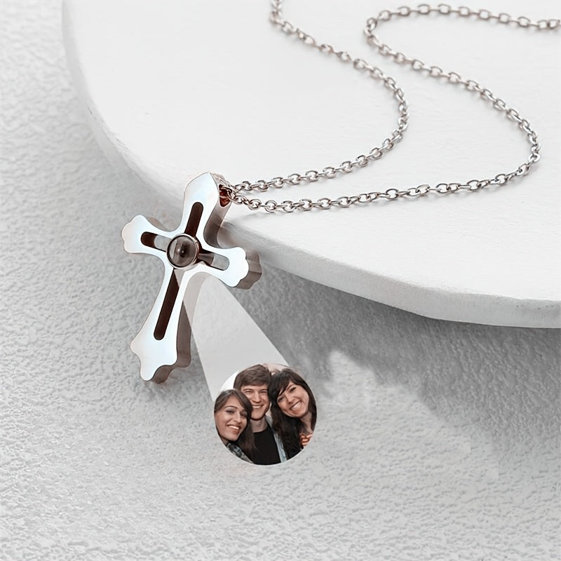 Personalized Engraved Stainless Steel Cross Necklace for Women Jewelry Gift