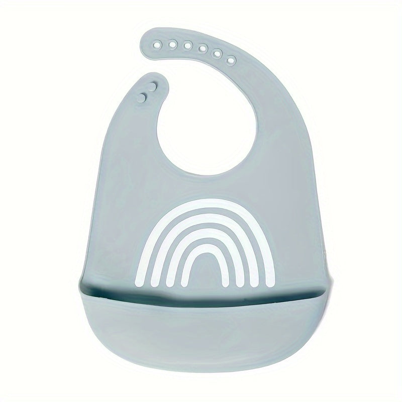 Baby Silicone Bib for Infants Waterproof Lion Print Durable Food Catcher