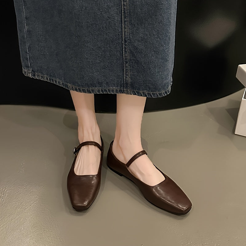 Women's Solid Color Flats Slip-On Casual Shoes Lightweight Soft Sole