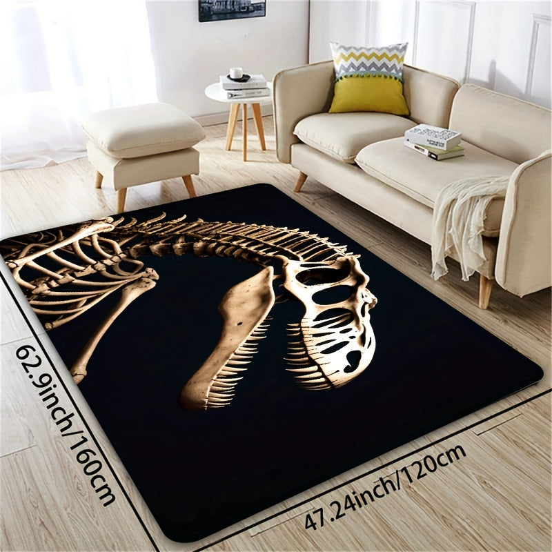 Dinosaur Fossil Area Rug Thick Soft Machine Washable Indoor Decor Mat