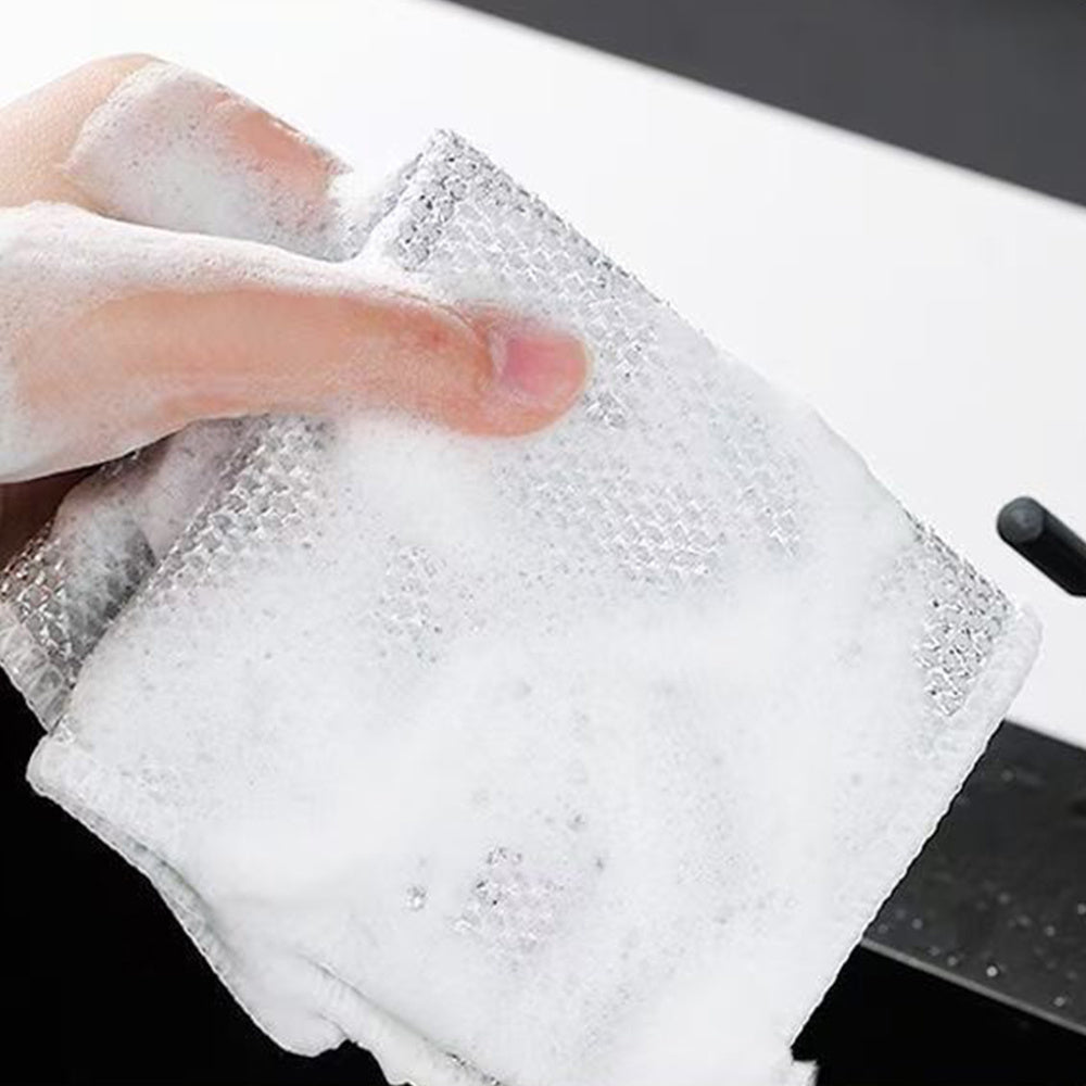 Pack of 10/20 Stainless Steel Double-Layer Wire Dishcloths for Cleaning