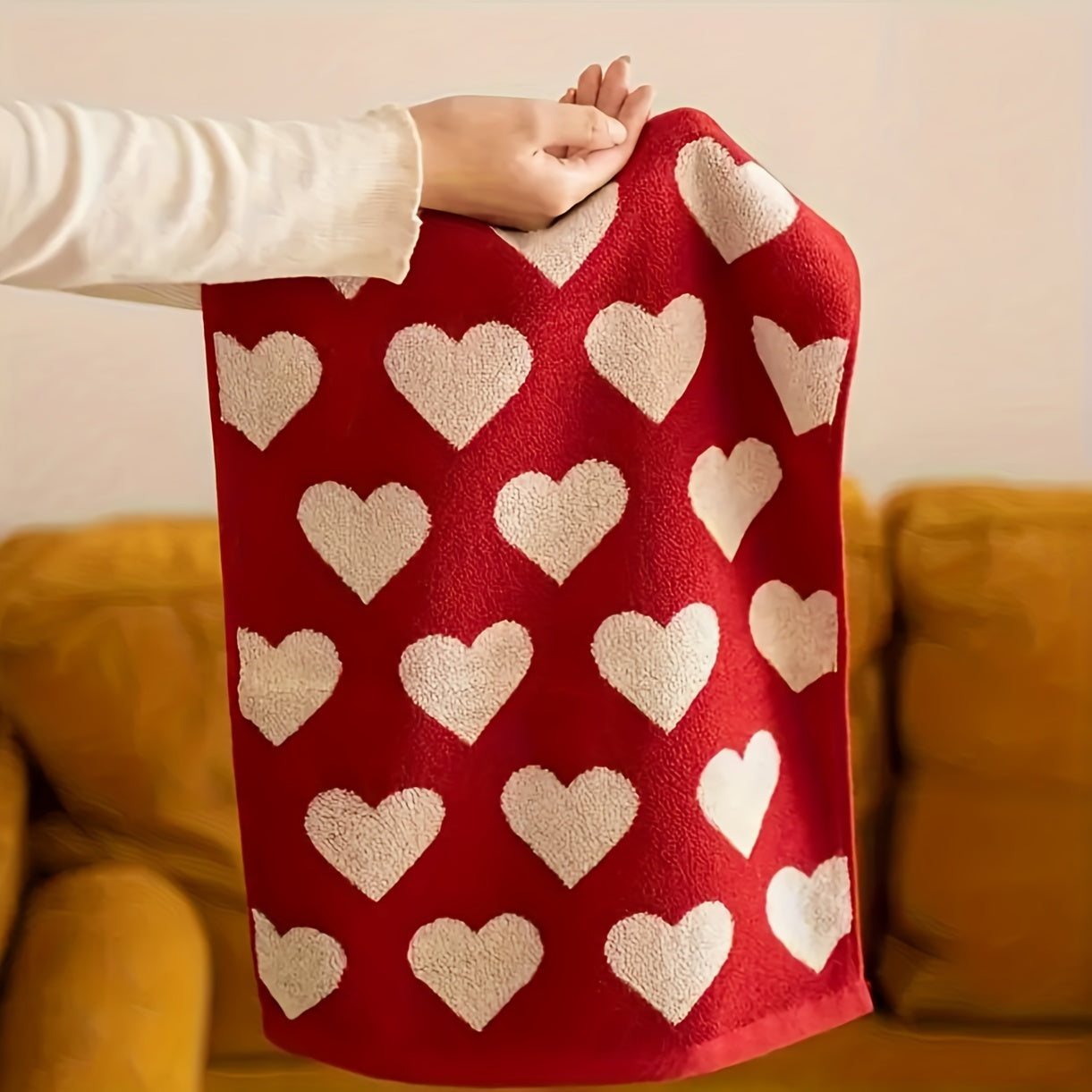 Double-Sided Cotton Jacquard Towel Absorbent Soft Non-Shedding 34x75 cm