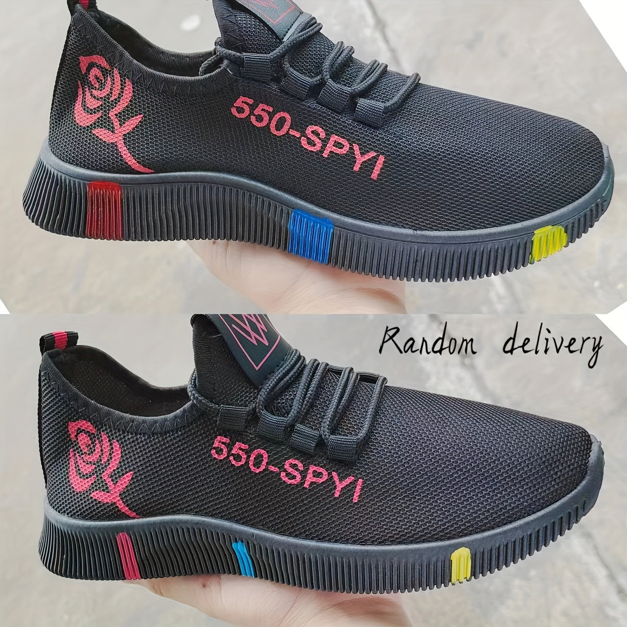 Women's Slip-Resistant Sneakers Breathable Fabric Low-Top Running Shoes