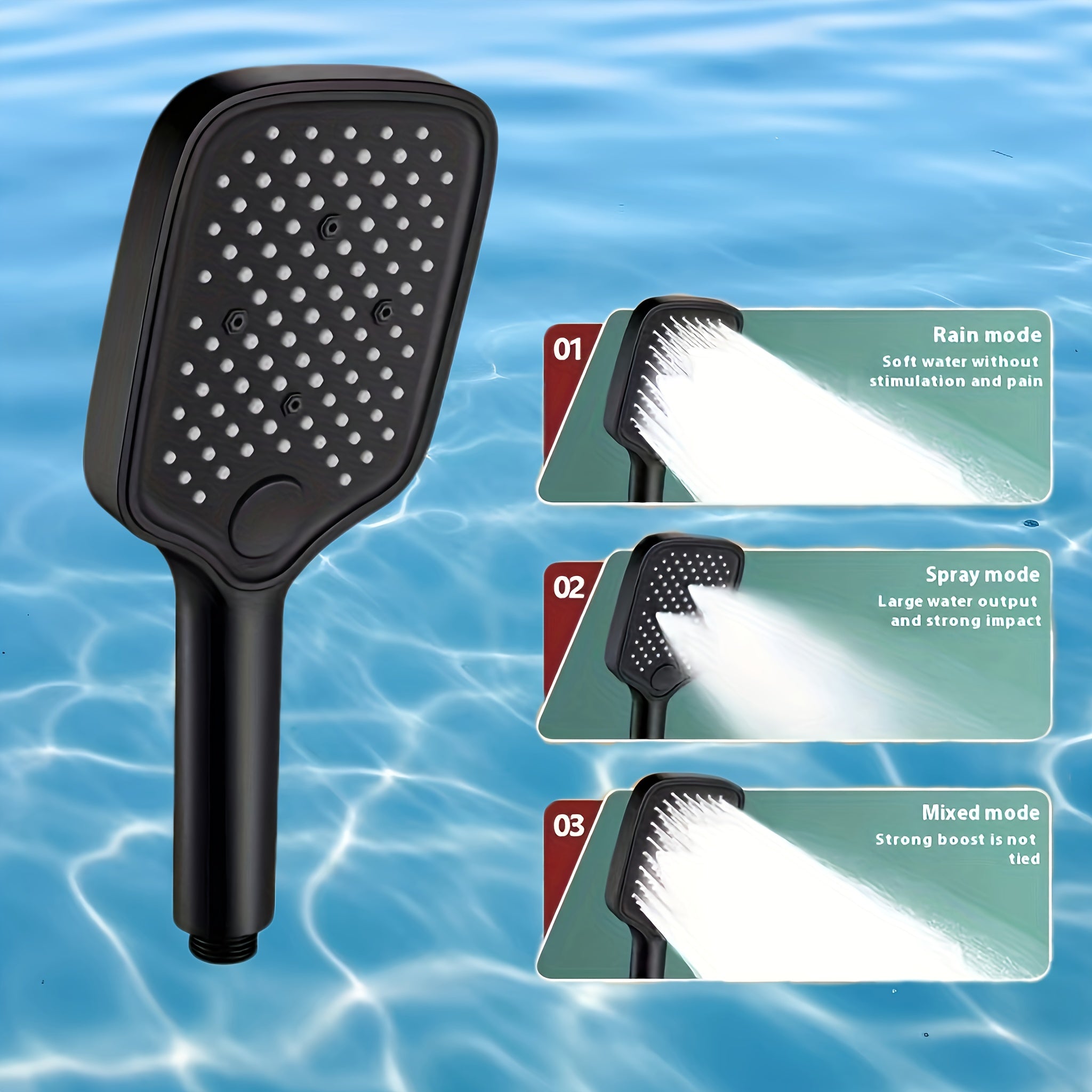 Душевой комплект с двойным душем, водопадным смесителем, распылителем, 4-в-1 управлением, регулируемыми режимами воды, горячей и холодной водой, а также регулируемой высотой.