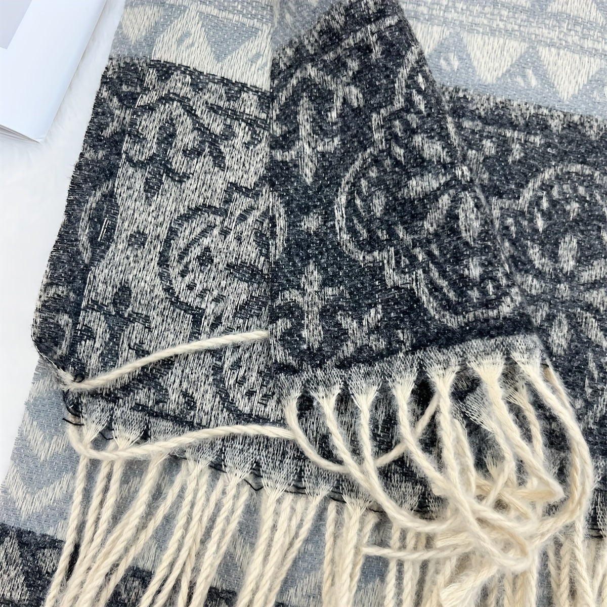 Women’s Cashmere Scarf Striped Shawl Warm Breathable Winter Large Plaid Wrap