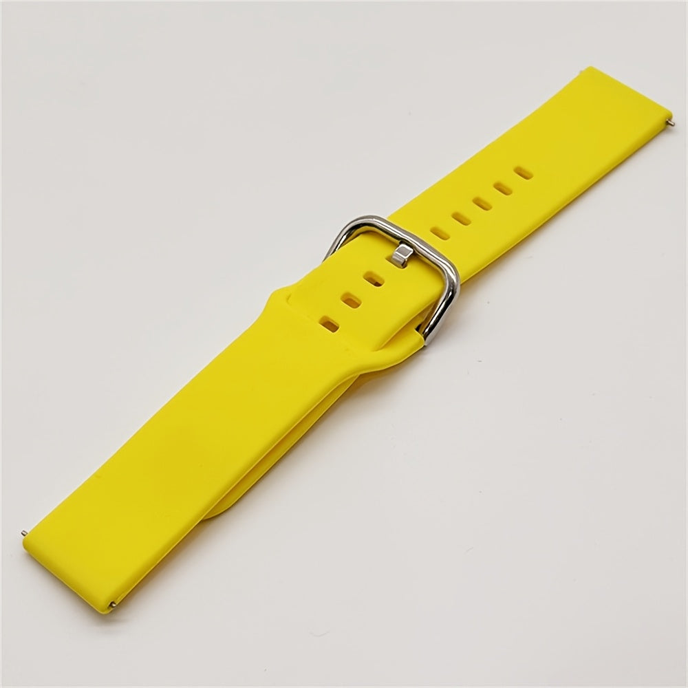 Unisex Silicone Watch Bands 20mm 22mm for Smartwatches with Tang Buckle or Loop Fastener