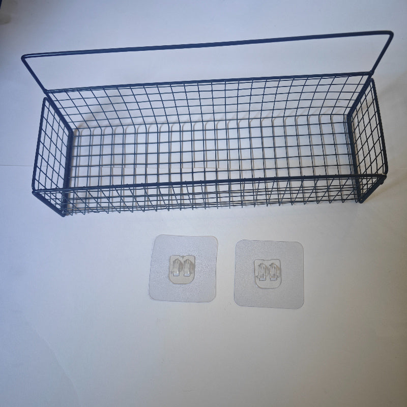 Wall-Mounted Bathroom Storage Basket Rustic Toilet Organizer Non-Toxic