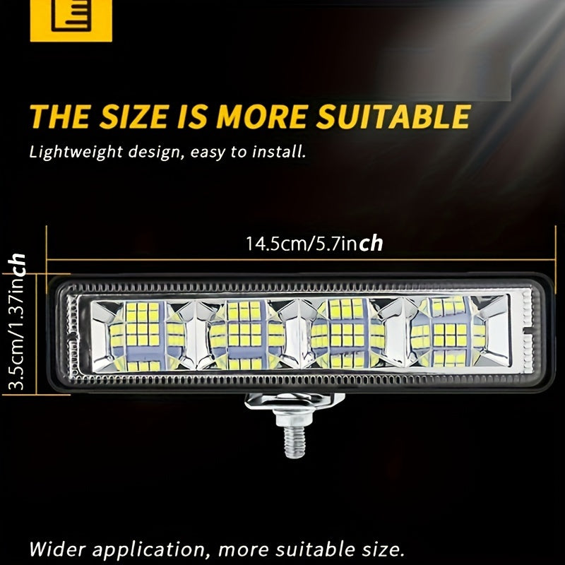 2PCS Barra de luz LED de 72W para todoterreno SUV ATV camión tractor barco 12V 24V