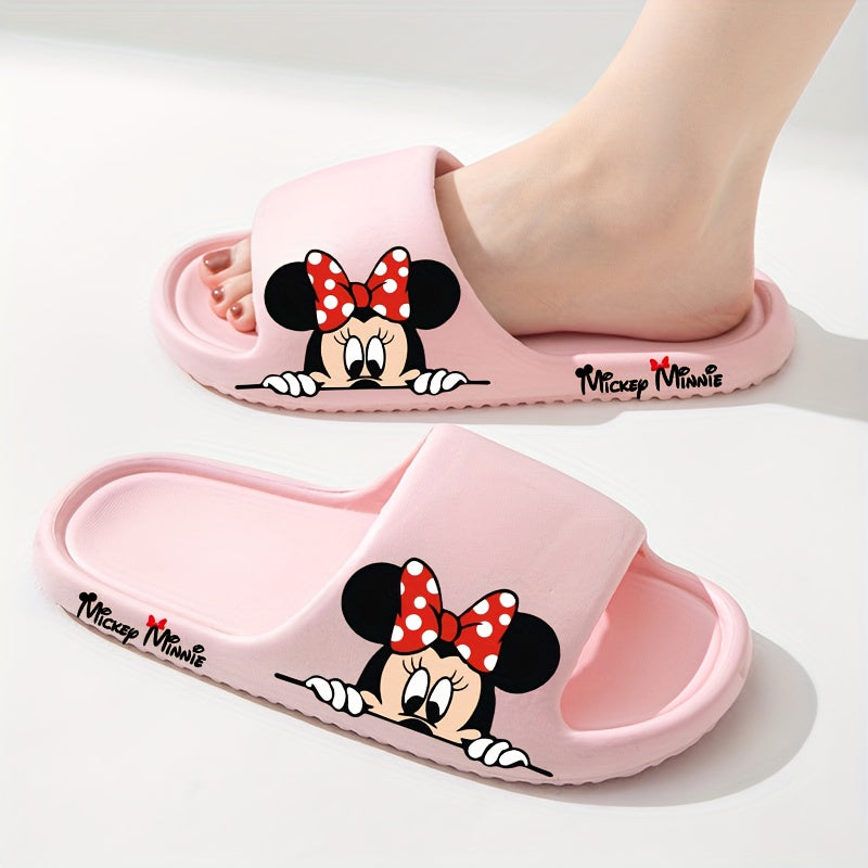 Women’s EVA Summer Slides Non-Slip Beach Flip-Flops White Pink Red Bow