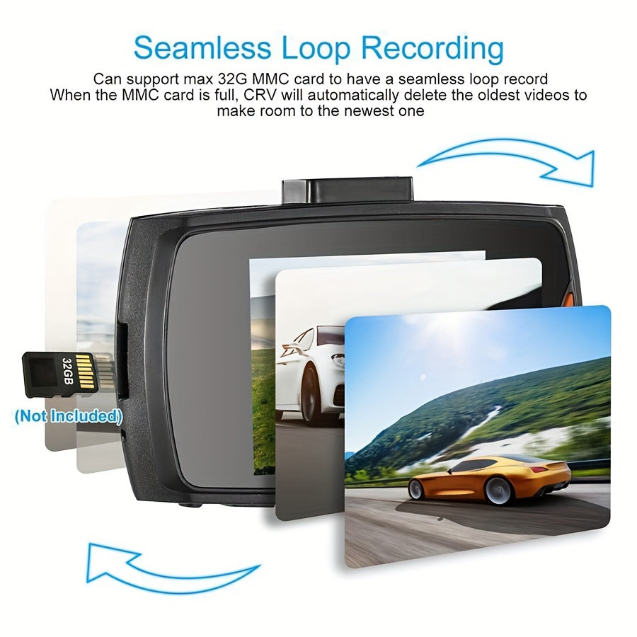 Car Dashcam 1080P Loop Recording Collision Detection High-Definition
